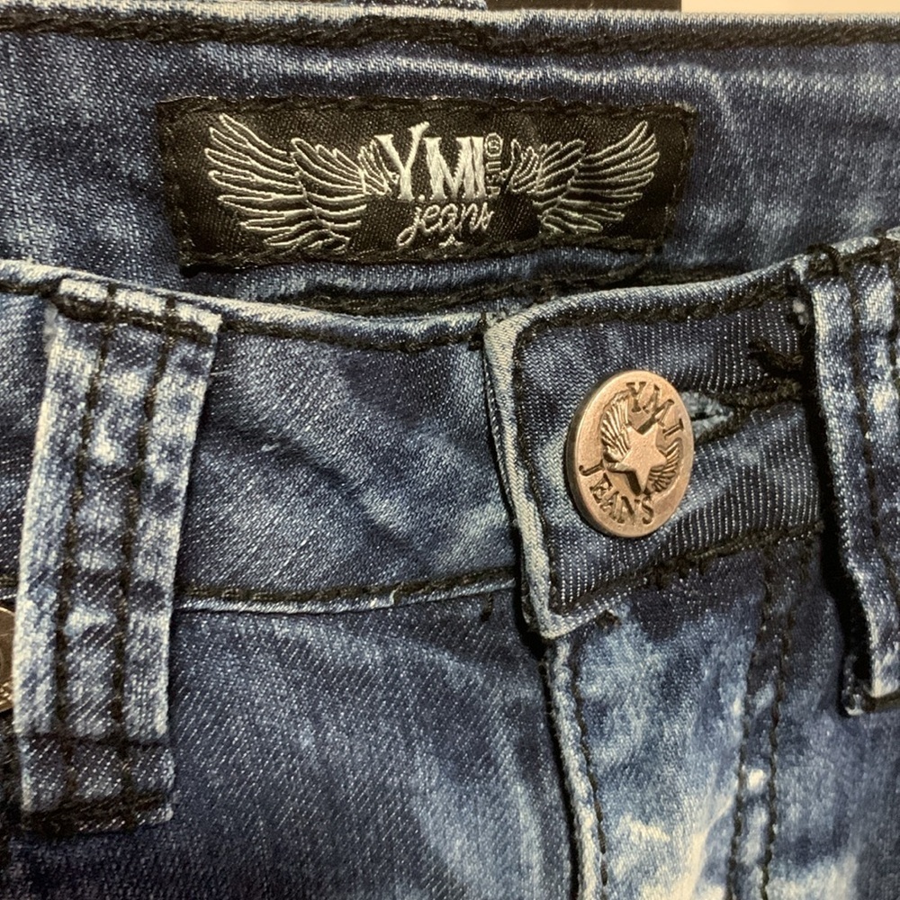 Y2K Acid Washed Bleached Denim Jeans Size 0 Juniors Women’s Retro Fit - Picture 6 of 17